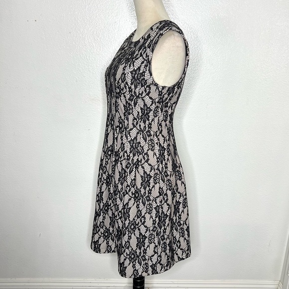 ANTHROPOLOGIE HD In Paris Violante Black Lace Mini A-Line Dress Size Medium - Picture 6 of 15